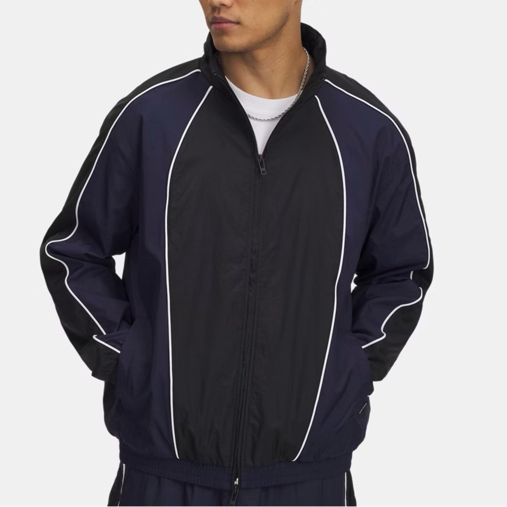 Under Armour Men's Black and Navy Track Jacket size medium